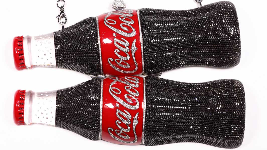 Most diamonds set on a handbag