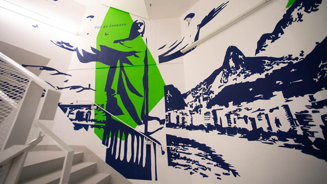 Largest stairwell mural Rio
