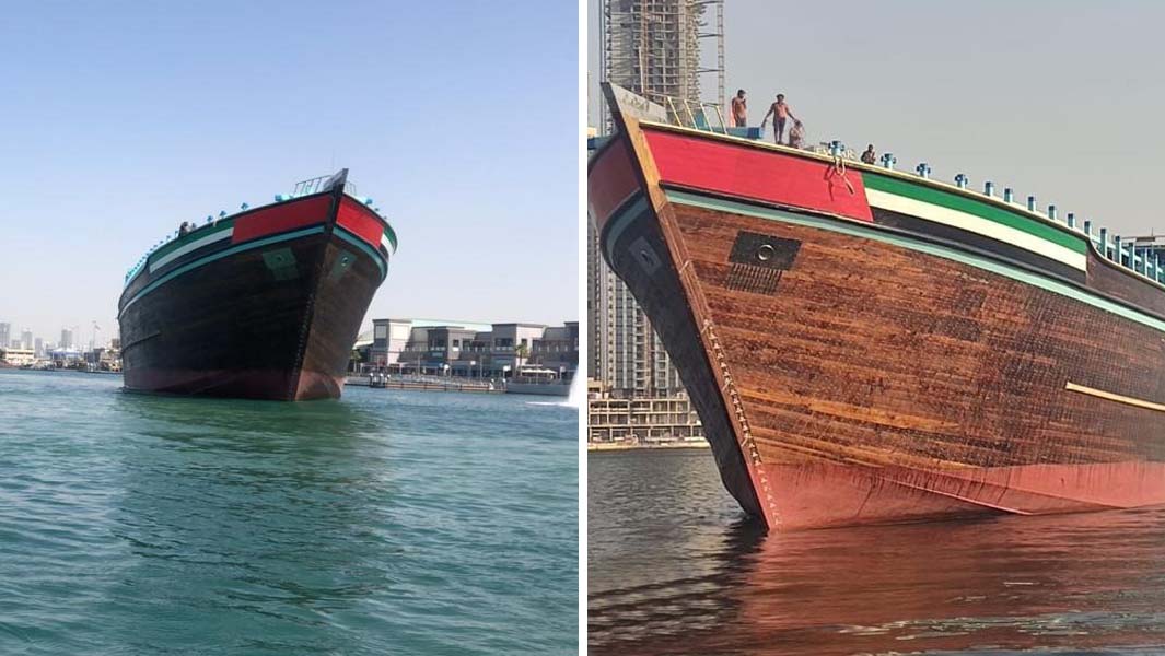 Two-Different-side-views-of the-largest-wooden-Arabic-dhow