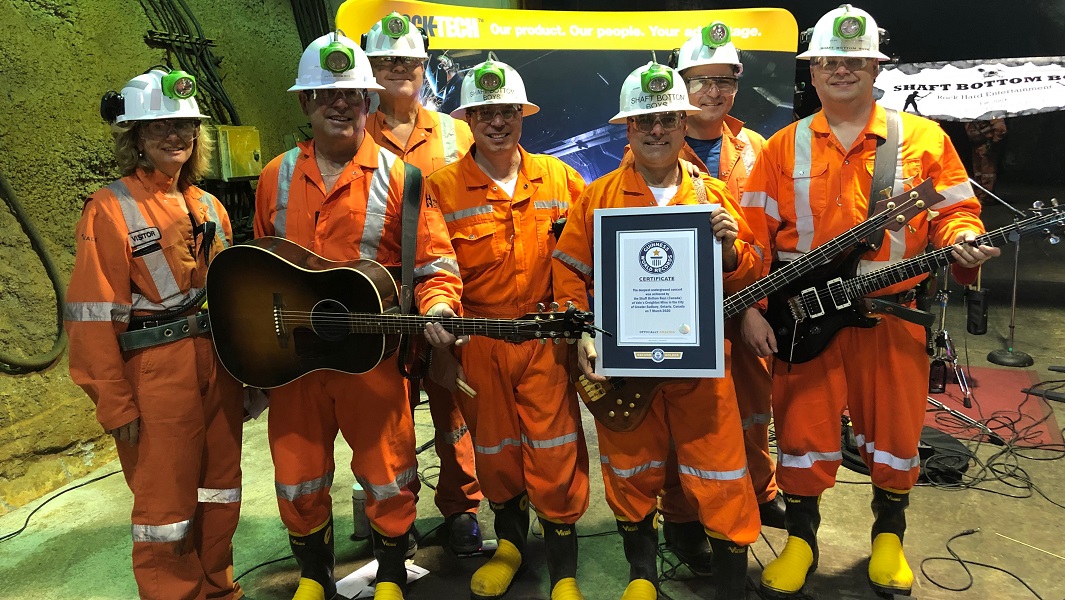 Deepest concert underground certificate presentation shot