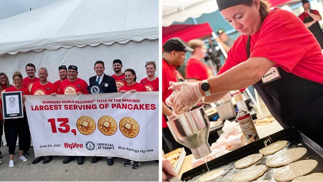 Largest serving of pancakes achieved