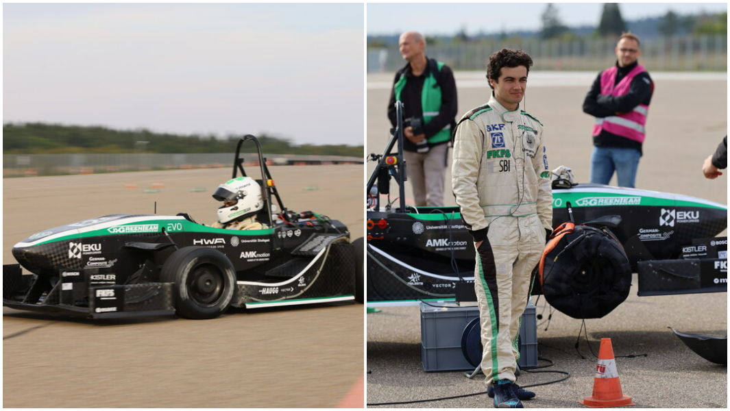 University of Stuttgart break record for fastest time to 0-100 kmh acceleration by an electric car