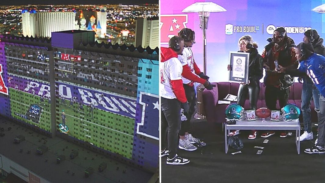 largest projected videogame display world record