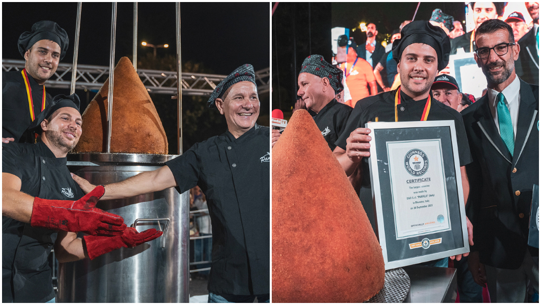 new record for largest arancino created in itlay