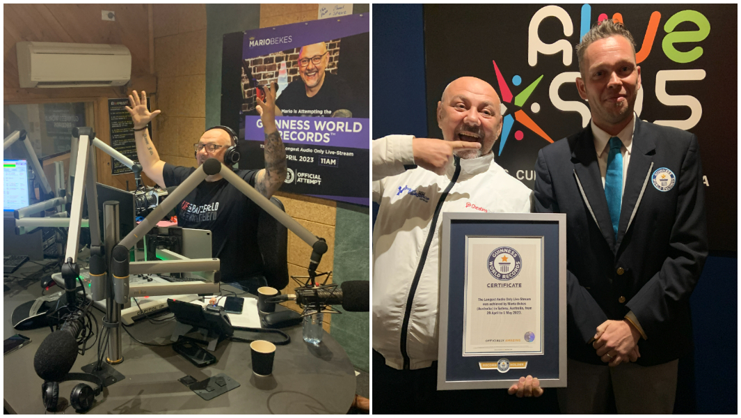 Mario Bekes breaks record for longest audio-only live stream