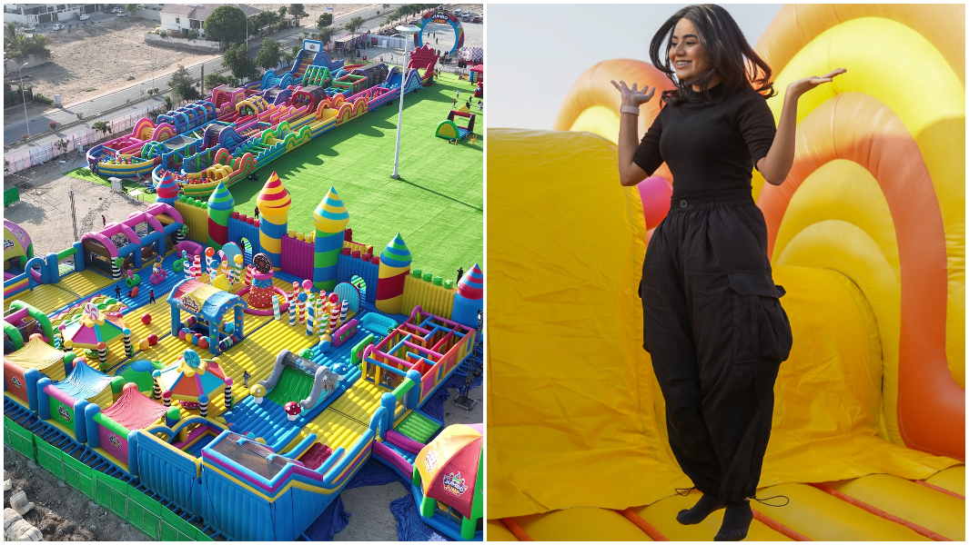 Largest inflatable bouncy castle achieved by Jumbo Jump