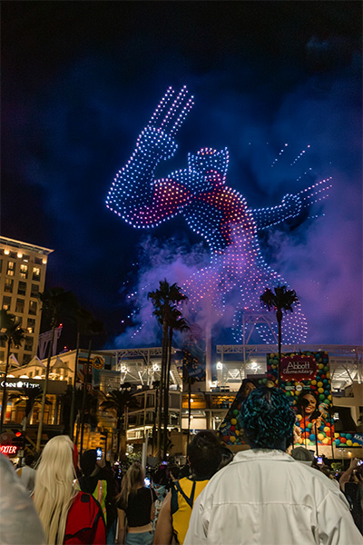 Drone Wolverine leaping through the air