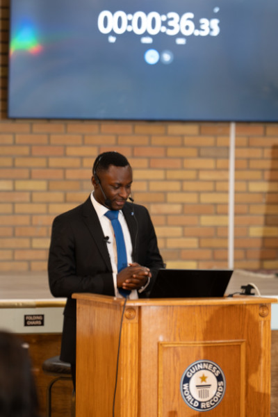 Peter starting his lesson