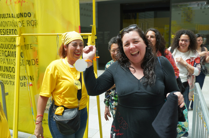 Woman excited to walk in