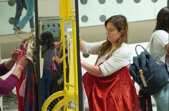 Women shopping at the event