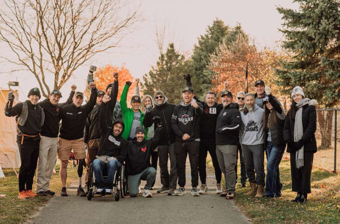 The crowd of Mark's supporters