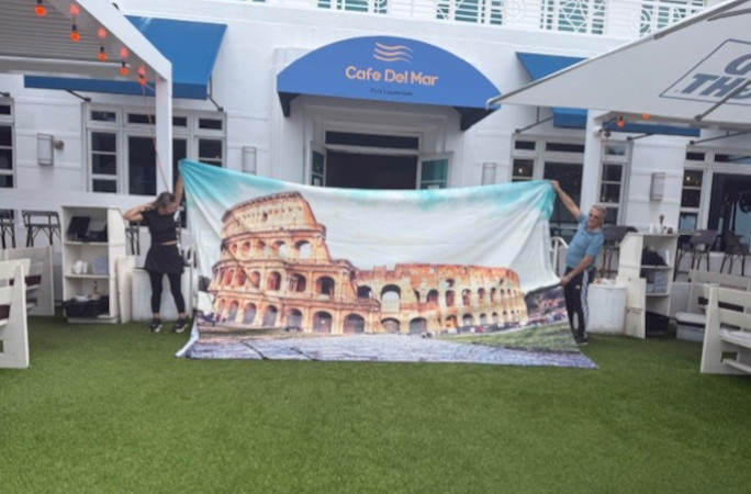 Holding up the Roman banner