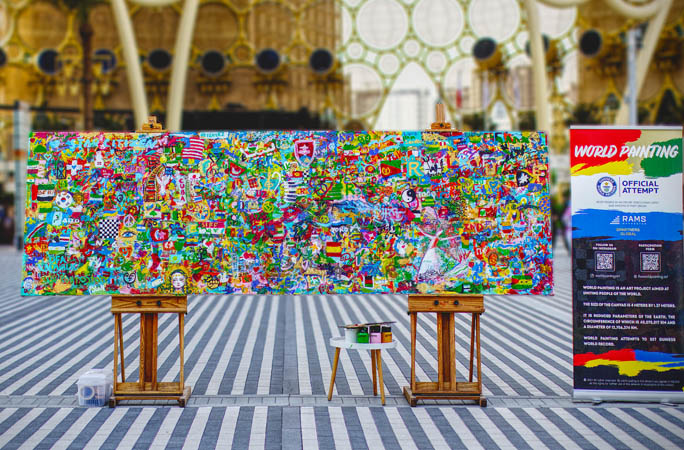 The World Painting displayed at Expo 2020 Dubai