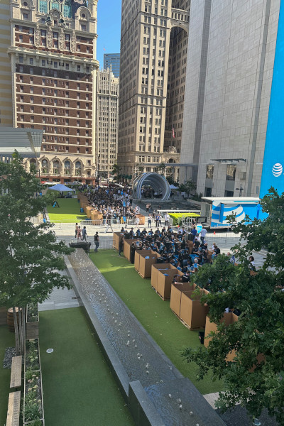 Birds eye view of the event