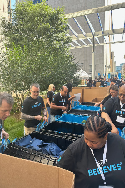 Packing the backpacks