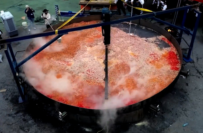 Aerial shot of the discada
