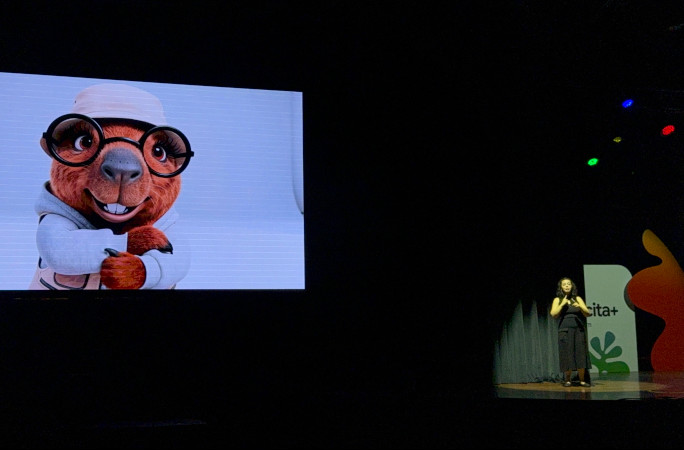 The AI beaver in the presentation