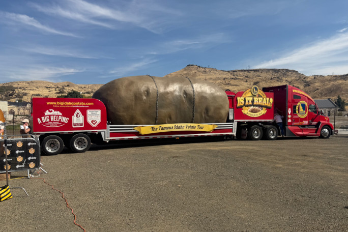 The giant potato truck at the event