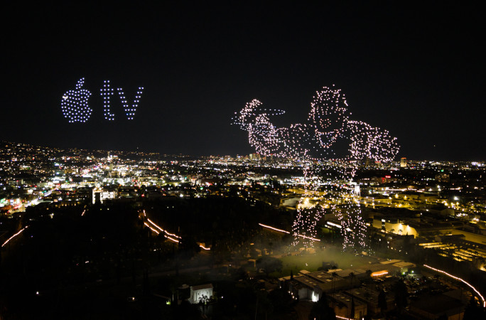 Drone King Kong with the Apple TV Logo