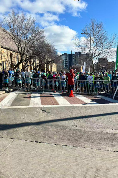 Competitors lining up before the start of the race