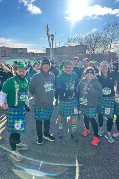 Competitors smiling for a pic after the race