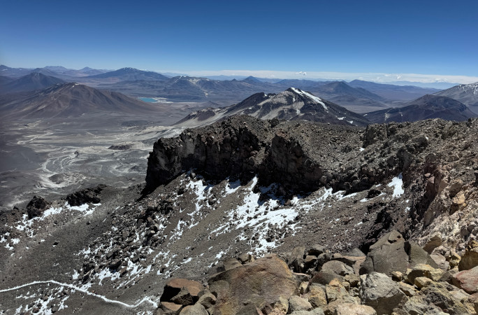 View from the summit of the volcano