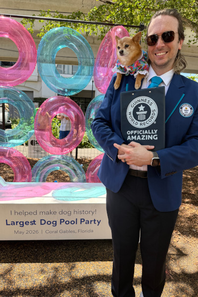 GWR Adjudicator with a dog on his shoulder