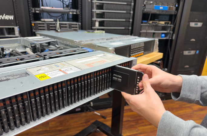 Closeup of the server