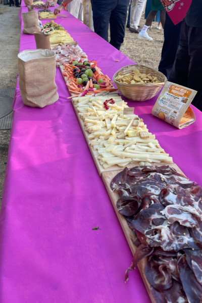 The charcuterie board outside at Les Invalides