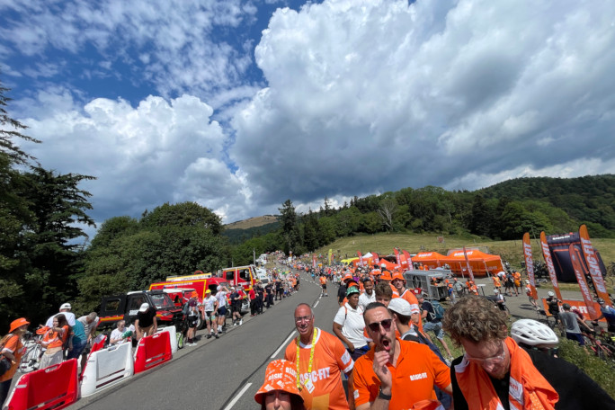 Tour de France track outside the event space