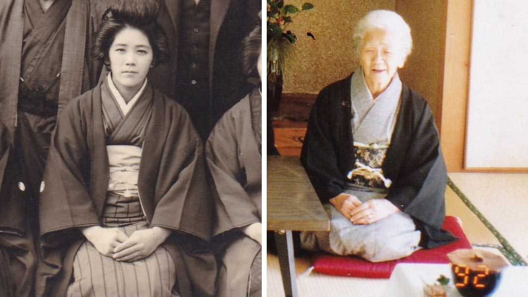 World's oldest person Kane Tanaka young and old