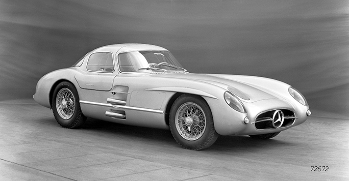 Mercedes Benz black and white