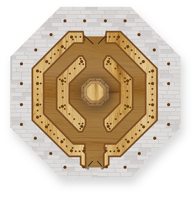 Octagon floor pagona plan