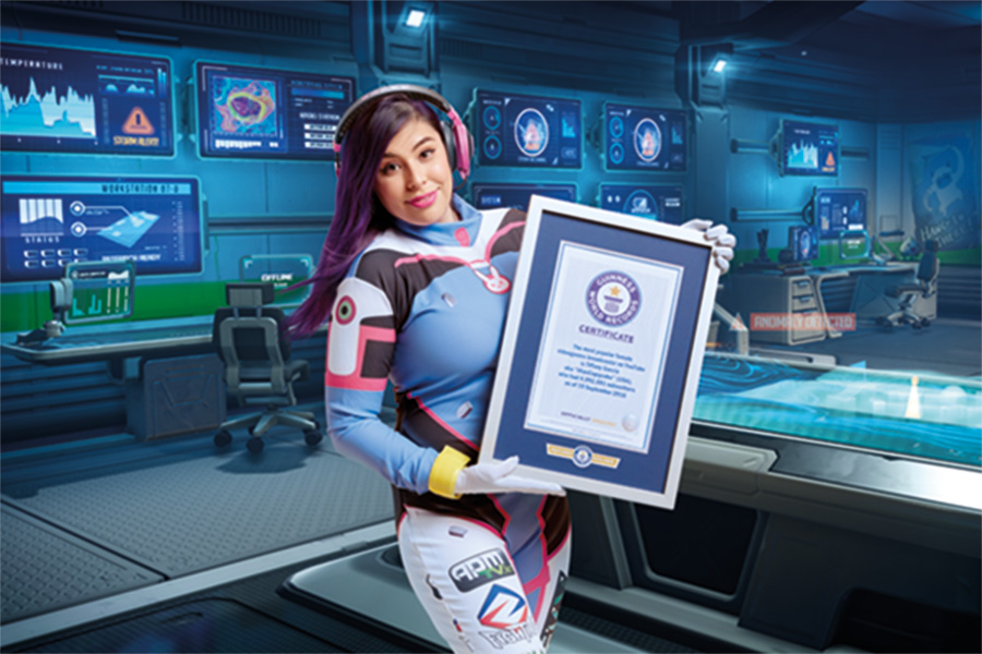 Tile for Gamers with cert and cosplayer