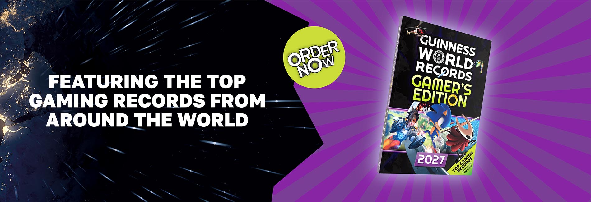 Hero banner for book hub gamers books purple
