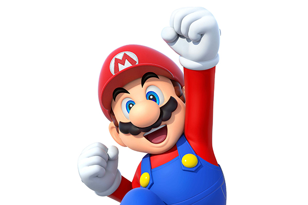Super Mario white background